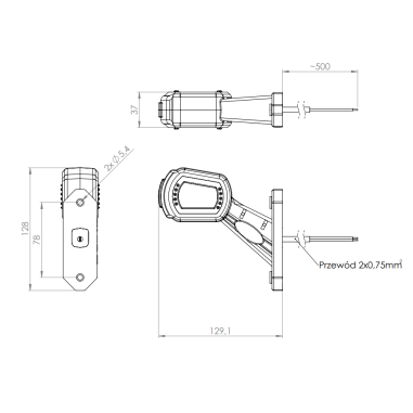JOBB HÉTSZÁMÚ LÁMPA LDCC 2697 FEHÉR PIROS NARANCS