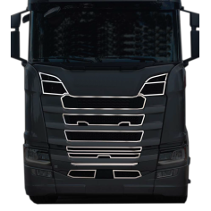 SCANIA NEXT GEN S GRILL STAINLESS DECOR CHROME MODEL WITHOUT LIGHTS