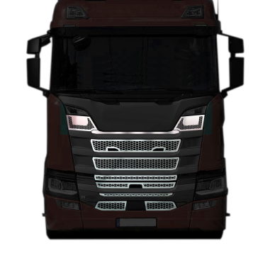 SCANIA NEXT GEN R GRILL ROSTFRI KROM