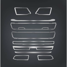 SCANIA VOLGENDE GEN R GRILL ROESTVRIJ CHROOM DECOR