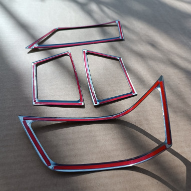 MERCEDES ACTROS MP4 MP5 CHROME AIR INTAKE FRAME DECORS