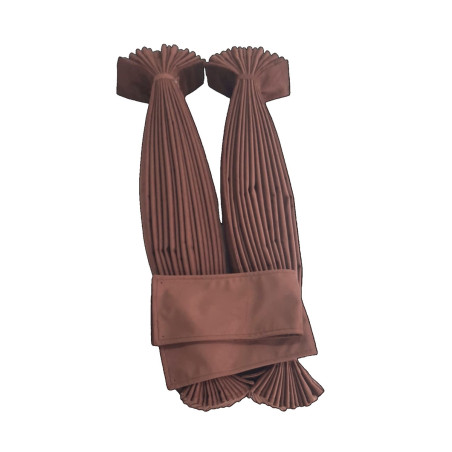 BROWN DOUBLE-SIDED PLEATED BENELUX SHIFT TRUCK CURTAINS