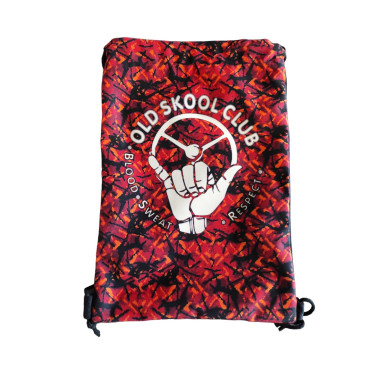 BOLSO MOCHILA ROJO ESTILO DANÉS DE PELUCHE