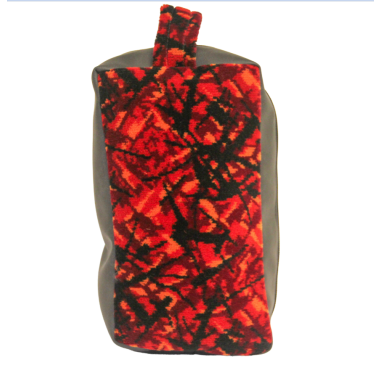 RED DANISH PLUSH COSMETIC BAG