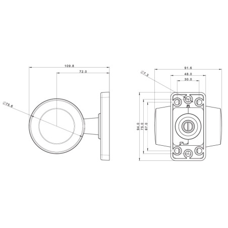 WIT RODE LED-ONTLICHTINGSLAMP OP KORTE ARM FRISTOM FT-147 AB/C LED
