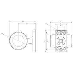 LAMPADA DECORATIVA / INDICATORI DI DIREZIONE A LED ARANCIONE SU BRACCIO CORTO FRISTOM FT-147 AZ/Z LED 2