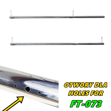 VOLVO FH4 FH5 NIERDZEWNE ORUROWANIE BOCZNE Z OTWORAMI POD LED