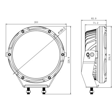 L3426 LED DRIVING LAMP + STROBOSCOPE