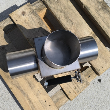 TRÓJNIK WYDECHU 129MM STAL NIERDZEWNA ZAWÓR