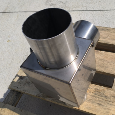 AVGAS TEE 129MM ROSTFRITT STÅLVENTIL