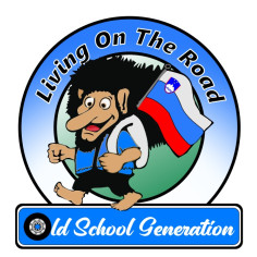 "LIVING ON THE ROAD SLO" STICKER 8cm