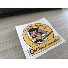 "LIVING ON THE ROAD TTF" STICKER STICKER 8cm 2