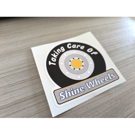 "SHINE WHEELS" STICKER STICKER 8cm