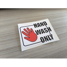 "HAND WASH ONLY" MAtrica 8cm 2