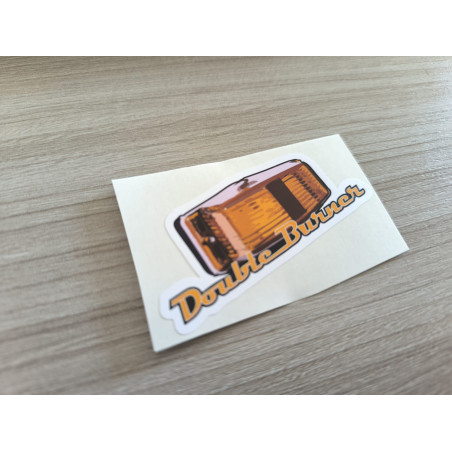 "DOUBLE BURNER" STICKER 8cm