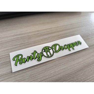 "PANTY DROPPER" ZIELONA NAKLEJKA 15cm