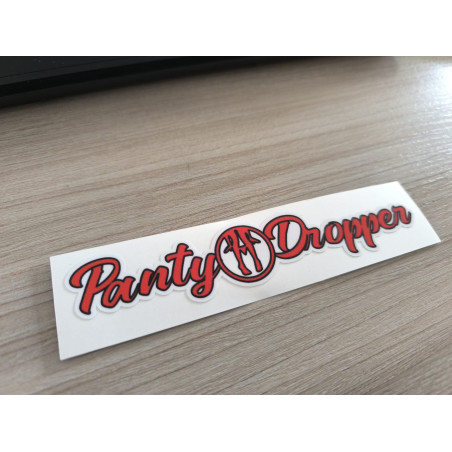 "PANTY DROPPER" RODE STICKER 15cm