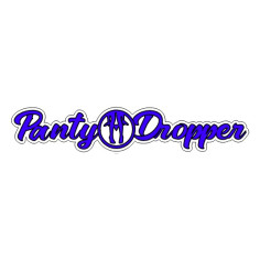 AUTOCOLLANT "PANTY DROPPER"  BLEU 15cm