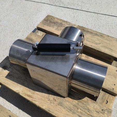 EXHAUST TEE 114MM STAINLESS STEEL VALVE