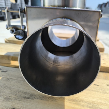 T DI SCARICO VALVOLA IN ACCIAIO INOSSIDABILE DA 114 MM