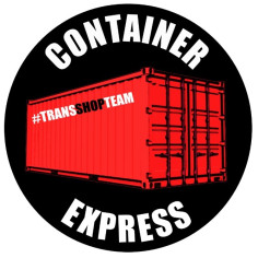 "CONTAINER EXPRESS" NAKLEJKA WLEPA 8CM