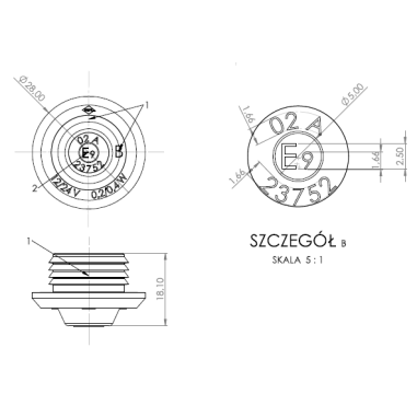 BIJELA SVJETILJKA ZA GAZAR, LD 2628/GRAPHITE
