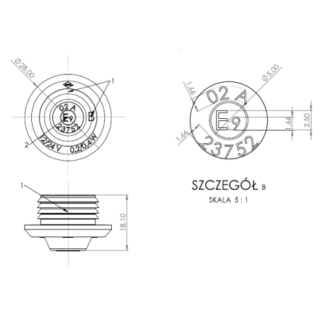 SVÍTIDLO BÍLÉ LED DO OTVORU LD 2628/GRAPHITE