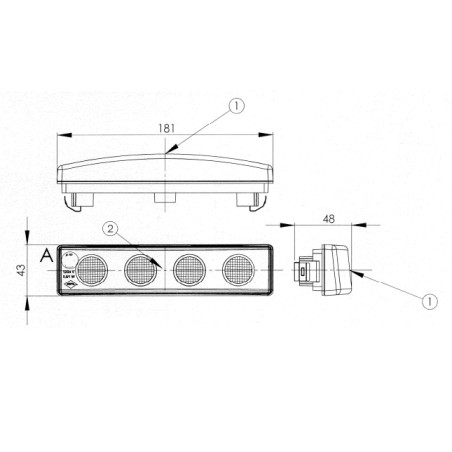 LAMPE DE DÉGAGEMENT FUMÉE SCANIA BLENDS LED BLANC LD 651/GRAPHITE