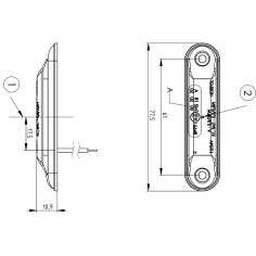 SVÍTIDLO KOUŘE BÍLÁ LED SLIM 4 DIODY LD 2327/GRAPHITE 2