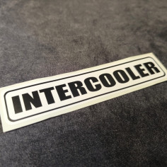 PEGATINA "INTERCOOLER" BLANCA 15CM 2