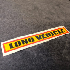 "LONG VEHICLE" STICKER 15CM 2