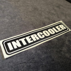 "INTERCOOLER" KLISTERMÄRKE SVART 15CM 2