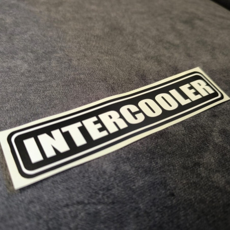 "INTERCOOLER" NAKLEJKA CZARNA 15CM