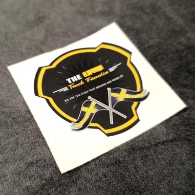 "TTF ZWARTE VLAGGEN" STICKER 8CM