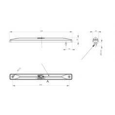 RED LED MARKER LAMP 25CM, BAT LD 999 2