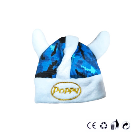 CHAPEAU DÉCORATIF POUR PELUCHE DANOIS BLEUE "POPPY GRACE MATE"