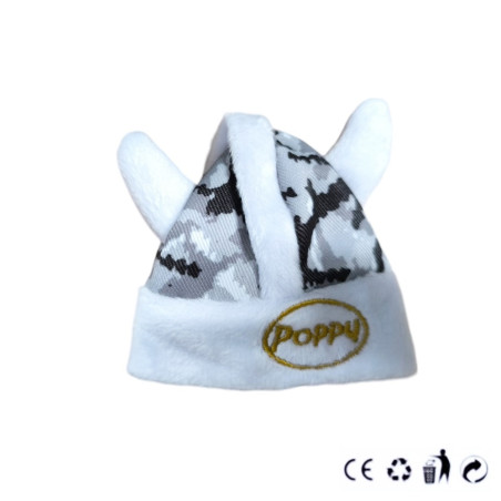 CAPPELLO DECORATIVO PER PELUCHE DANESE GRIGIO "POPPY GRACE MATE".
