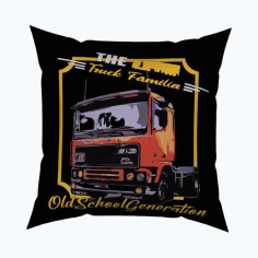 ALMOHADA 40x40 "OLD SCHOOL GENERATION TTF" CAMIÓN NARANJA 2