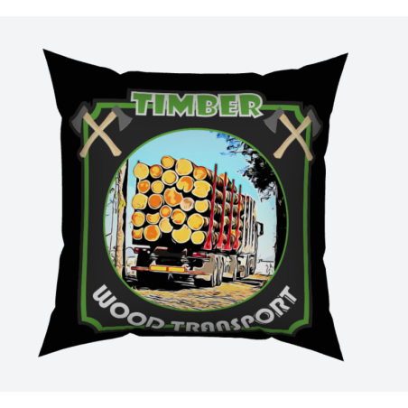 PILLOW 40x40 "TIMBER WOOD TRANSPORT"