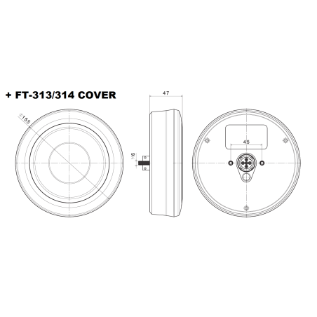 FT-313 LED BLACK FT-313 (STOP, INDICATORI DI DIREZIONE, POSIZIONE)