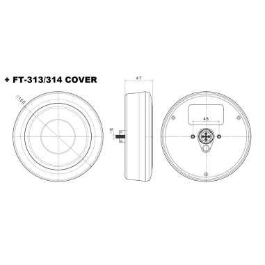 FT-313 LED CHROME REAR LAMP (STOP, INDICATOR, POSITION)