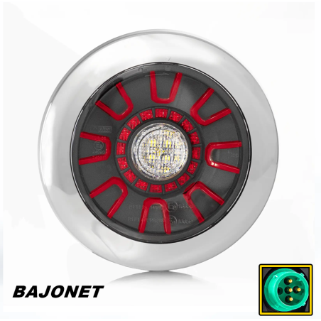 FT-314 LED CHROME BAJONET LAMPA (REVERSERING, DIMMA, POSITION)