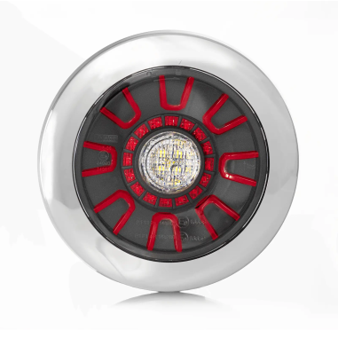 FT-314 LED CHROME BAJONET ZADNÍ SVĚTLO (ZPĚTNÉ, MLHOVÉ, POLOHOVÉ)