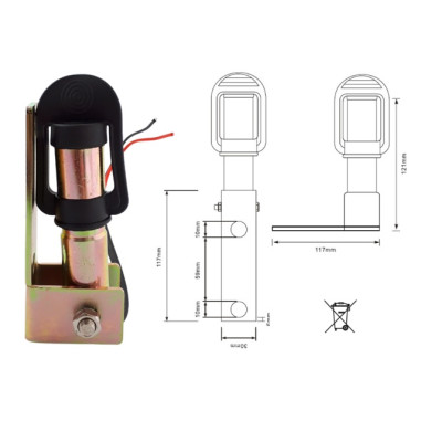 SET FLASH FUMÉE ALR0084 + TIGE AKC1007K-A