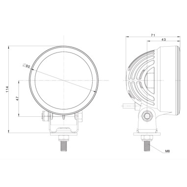 LED PRACOVNÍ LAMPA FRISTOM FT-365 LED KONCENTROVANÉ SVĚTLO (SPOT)