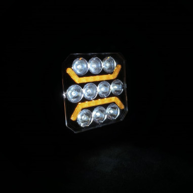 FEKETE LED MUNKALÁMPA + NARANCS SZÍV