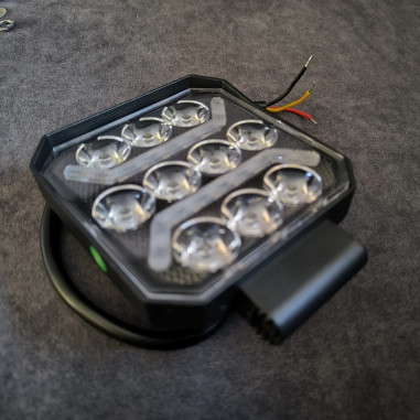 LED WORK LAMP BLACK + ORANGE STRIP