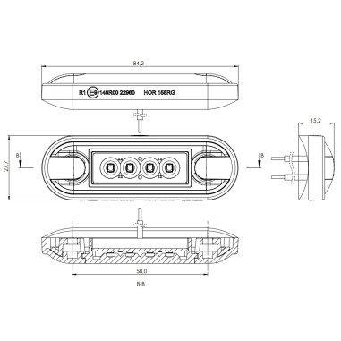 LAMPADA DI POSIZIONE A LED BIANCA LD 3210