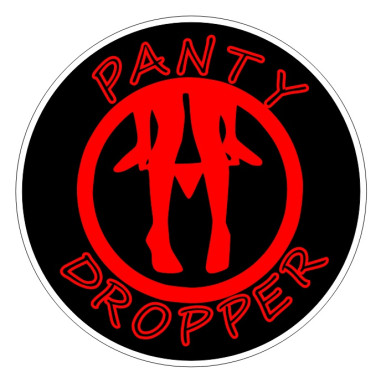 ADESIVO PER VETRINA "PANTY DROPPER" ROSSO 10CM