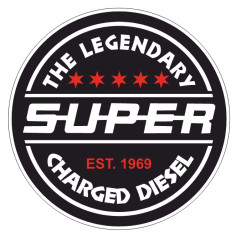 PEGATINA PARA VENTANA "THE LEGENDARY SUPER CHARGED"10CM 2